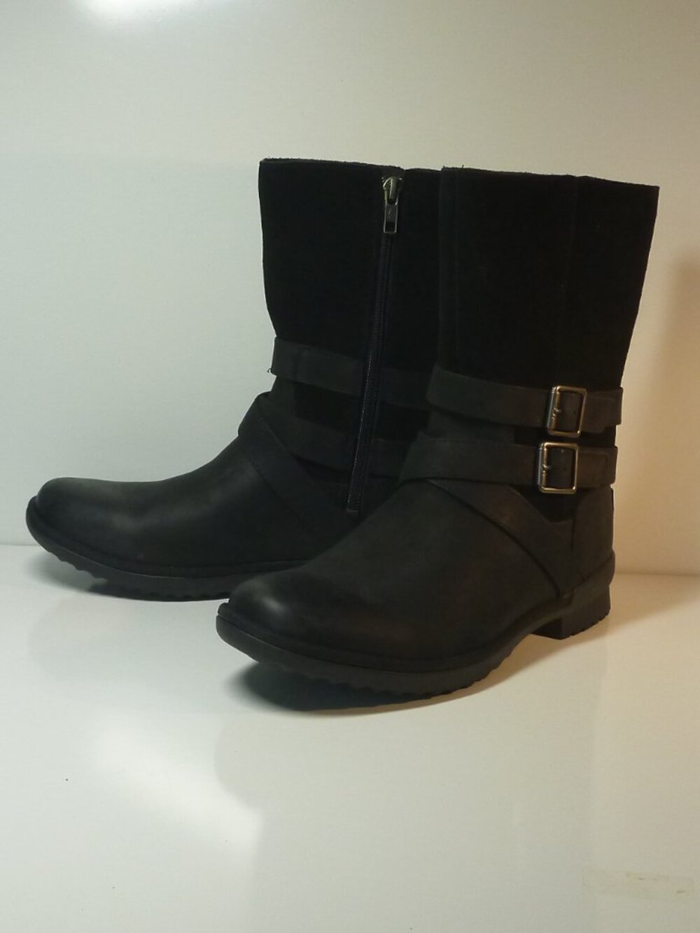 Woman's UGG Lorna Black Waterproof Leather Suede Boots